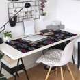 thumbnail image 5 of Day of The Dead Colorful Sugar Skull Floral Large Gaming Mouse Pad Big Mousepad Mice Keyboard Mat with Non-Slip Rubber Base for Computer Laptop Home & Office, 35.4 X 15.7 inch, 5 of 6