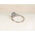 thumbnail image 3 of Oval Shaped Aquamarine Engagement Ring,925 Silver Halo Aquamarine and Diamond Ring,Vintage Blue Gemstone Ring,Antique Jewelry,Gift for Women, 3 of 3
