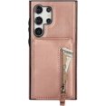 thumbnail image 6 of for Samsung Galaxy S25 Ultra (Not S25) Case Zipper Wallet with Card Holder, [Compatible with MagSafe] 2 in 1 Flip Premium Leather with Kickstand for Samsung Galaxy S25 Ultra. ZFT-Retro Pink, 6 of 15