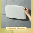 thumbnail image 2 of Raindrops 2Pcs Small Folding Wall Shelf Adhesive Floating Storage 11.8x4.3in White PP, 2 of 8