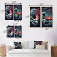 thumbnail image 4 of Designart "Wisdom of Waves by Mountain Lake I" Abstract Landscape Framed Wall Art Set Of 2 - Traditional Blue Framed Wall Art Set Of 2, 4 of 6
