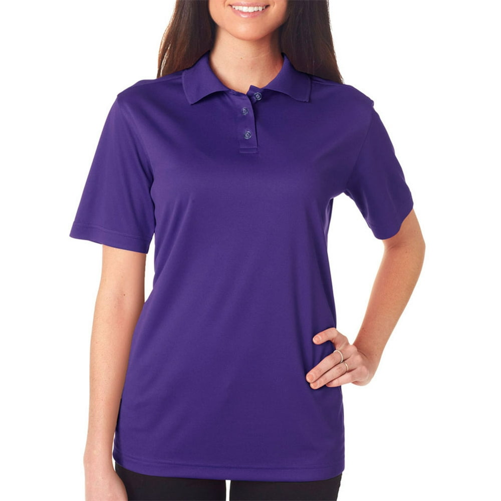 UltraClub - UltraClub 8404 Cool Dry Ladies Sport Polo Shirt -Purple ...