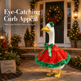 thumbnail image 6 of Christmas Yard Goose Dress Costume Set - Porch Goose Holiday Attire Full Outfit For Front Porch Lawns Patio Garden Winter Xmas Outdoor Decor, 6 of 12