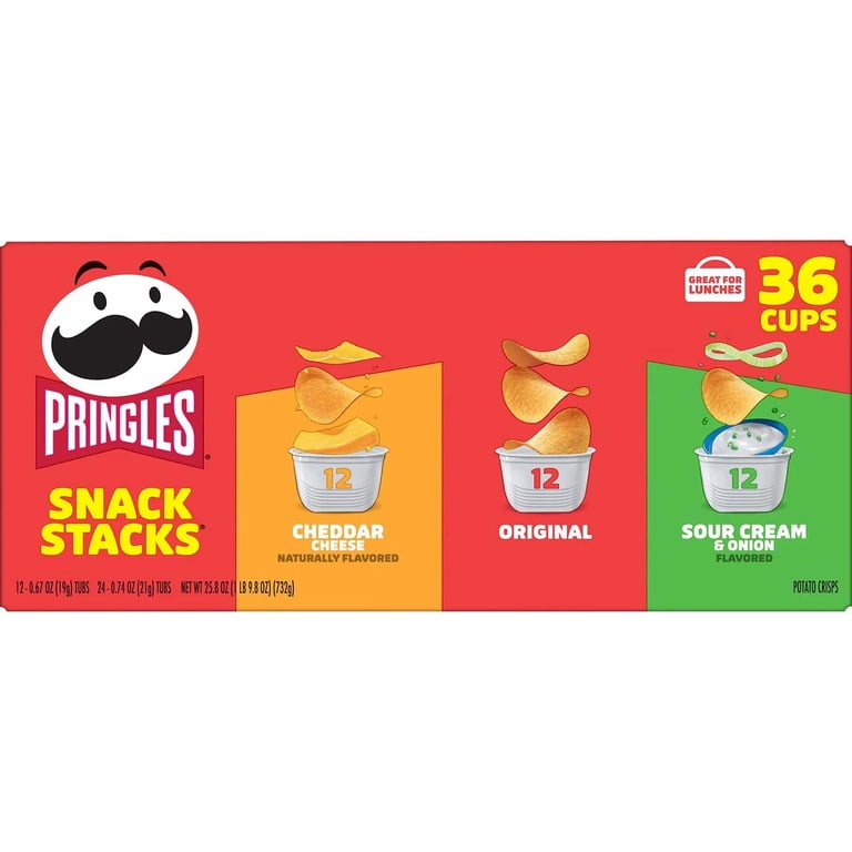Pringles Snack Stacks Variety Pack Chips, 0.67 Ounce (Pack of 36