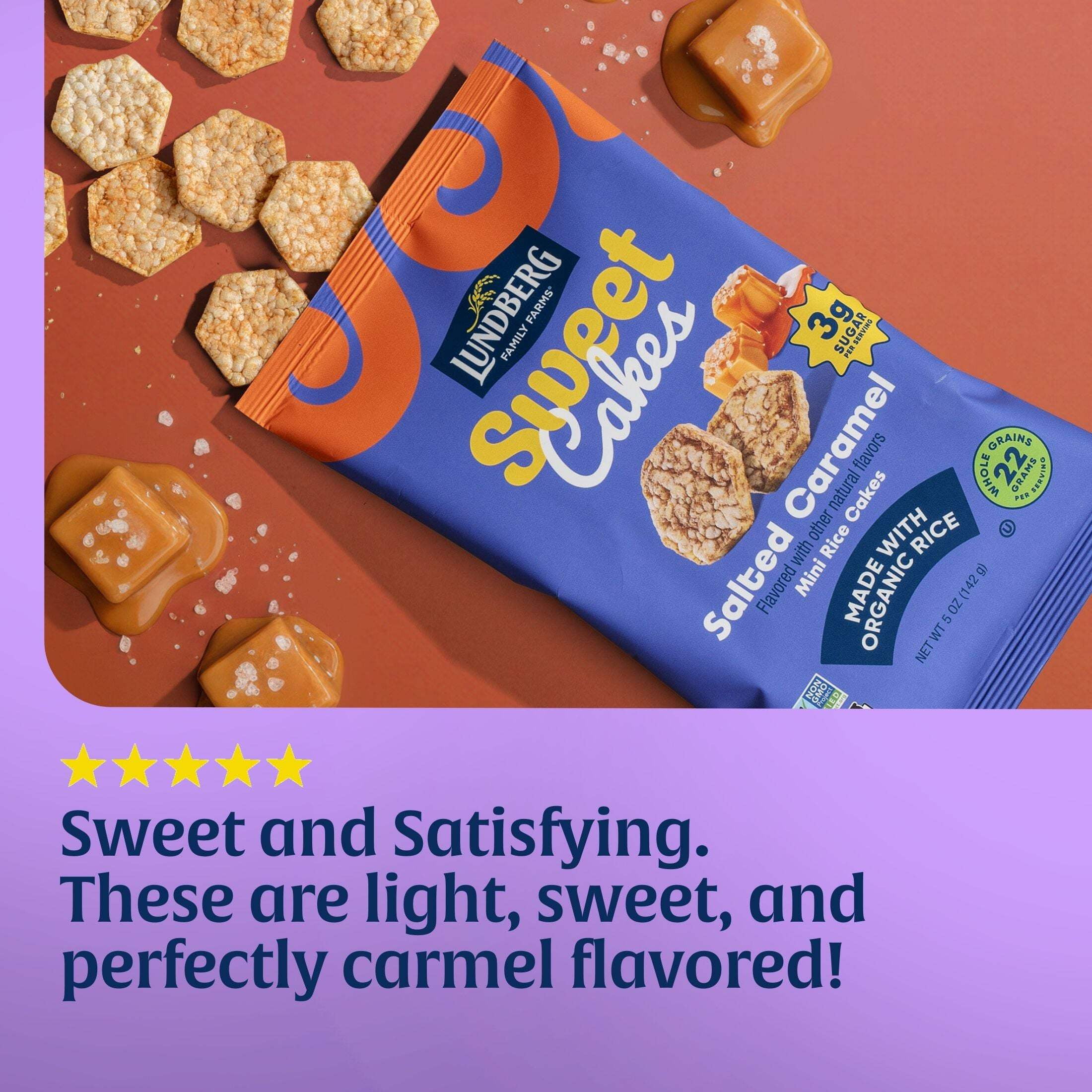 Lundberg Sweet Cakes, Salted Caramel - 6ct, 5oz