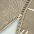 thumbnail image 4 of Outdoor Decor Tribal Arrow Stripe Throw Cushion, Taupe, 18" x 18", 4 of 4