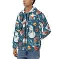 thumbnail image 3 of Uemuo Christmas Snowman Gift for Men's Fashion Full-zip Hoodies & Sweatshirts with Kangaroo Pocket, Zip-up Hooded Sweatshirt, Moisture Wicking & Breathable-Medium, 3 of 5