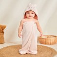 thumbnail image 1 of SNNROO Cozy Cub Pink Rabbit Bath Towel And Cap 2pcs/set, 1 of 3