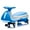 Blue+White Wiggle Car, variant on iRerts 12V Electric Wiggle Car with Pedal, Ride on Toy 2 in 1 Swing Car, Ride on Wiggle Car with Flashing PU Wheels, Bluetooth Music, 5MPH Max Speed, Kids Car for Boys Girls Ages 3-8 Gifts, Blue+Red