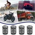thumbnail image 6 of Gray Tire Valve Stem Covers with Plastic Insert Corrosion Resistant American Flag Valve Caps for Car Truck Bike (4 Pack), 6 of 6