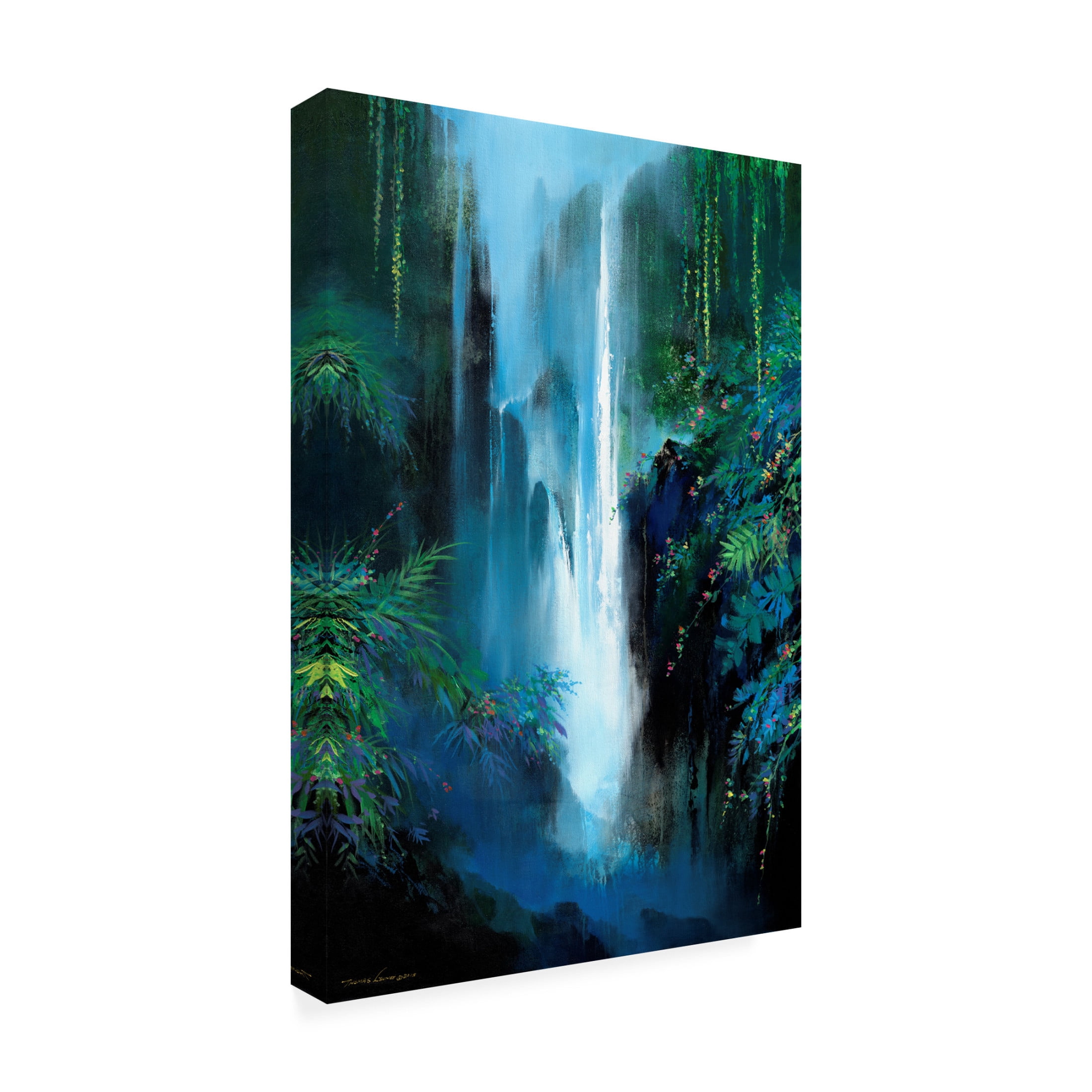 Canvas Wall Art - Thomas Leung 'Inside The Falls' Wall Art for Living Room, Bedroom, or Office Décor by Trademark Fine Art - 22 x 32 Inches