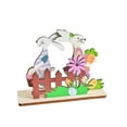 thumbnail image 1 of Kbndieu Easter Decorations Creationary Easter Puzzle Wooden Ornament Colorful Easter Rabbitss Three-dimensional Wooden Ornament, 1 of 7