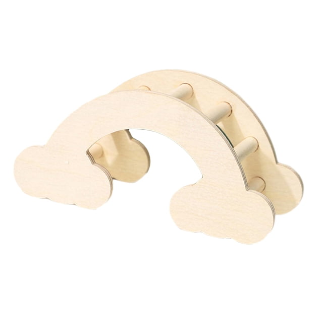 Hamster Climbing Toy Cage Decor Hideout Wooden for Hamsters Bridge Ladder
