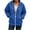 Blue, variant on QQAMB Oversized Sweatshirts for Women Zip Up Hoodie Casual Long Sleeve Fleece Jacket Lightweight Fall Hoodies with Pockets