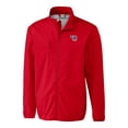 thumbnail image 2 of Men's Cutter & Buck Red Iowa Cubs Clique Trail Eco Stretch Softshell Full-Zip Jacket, 2 of 3