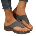 thumbnail image 6 of ShiShine Womens Thong Slide Sandals Casual Summer Comfortable Wedge Heel Flip Flops for Outdoor and Daily Wear, 6 of 9