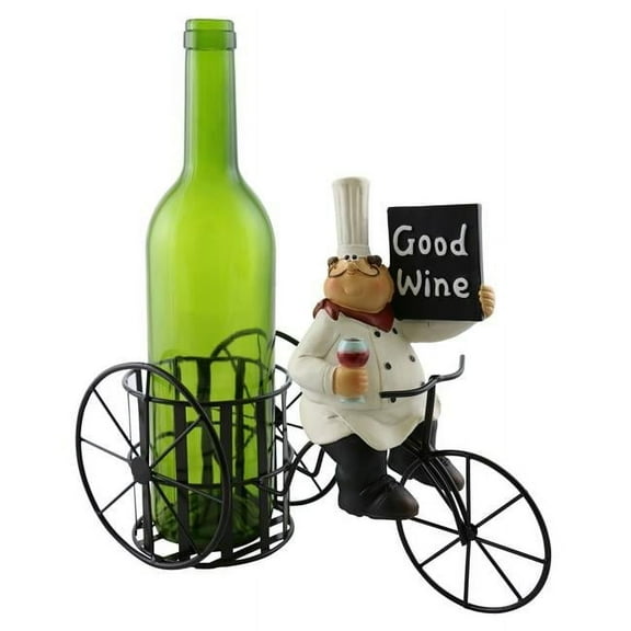 Three Star Import & Export ZK8160 11 x 9 in. Wine Bottle Holder, Old Chef with Sign