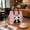 Pink, variant on Cute Panda Print Polyester Tote Bag, Mini Square Tote with Soft Rubber Handles, Lightweight Reusable Handbag for Daily Errands, Shopping and Casual Outings