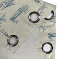 thumbnail image 4 of Ambesonne Lighthouse Grommet Curtain, Summertime Lines Print, 50" x 108", Dark Blue Beige, 4 of 6