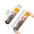 thumbnail image 4 of Fuzoiu Floral Sunglasses Cat Art Print Adult Socks, Crew Moisture-wicking Socks, Unisex Cushion Crew Socks,Casual Sports Ankle Socks, 4 of 7
