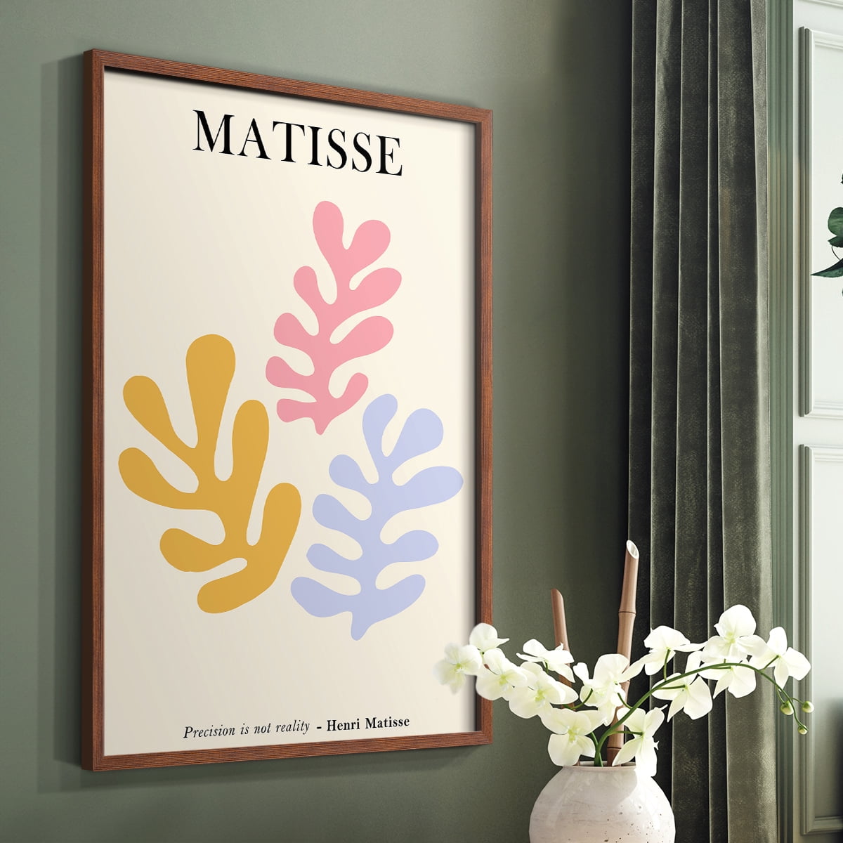 Matisse CDLXXXIV in Brown Solid Wood Framed Print No Nail Hanging