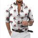 thumbnail image 1 of Camisa de manga larga con botones para fiesta de Año Nuevo, regalo de , nueva, con copos de nieve dorados, tallas s-6xl, 1 of 6