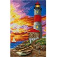 thumbnail image 2 of DIY Latch Hooking Kit | Sunset Lighthouse Wall Hanging (4 sizes), 2 of 2