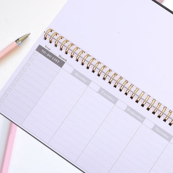 Masteelf 2Pcs Daily Planner Notepad for Writing Use with Paper and Iron Material Lightweight Size