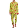 thumbnail image 7 of Dr. Seuss Grinch Matching Family Sleepwear Men's Long Sleeve Top and Pants, 2-Piece Pajama Set, 7 of 7