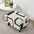 thumbnail image 2 of XUELC Stretch Ottoman Cover - Universal Fit Rectangle Footrest Cover with Non-Slip Elastic Bottom, Furniture Protector for Living Room, 2 of 7