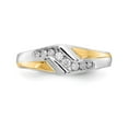 thumbnail image 4 of 14K Two-Tone Gold Ring Band Men's Diamond Round Mens, Size 7, 4 of 5