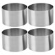 thumbnail image 5 of BRIGHTFUFU 4 Uds. Anillo redondo de acero inoxidable para mousse, molde para hornear galletas y pasteles, anillos, cortador de galletas, galletas, donas y más, 5 of 7