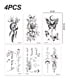 thumbnail image 2 of 24 hojas de pegatinas de tatuajes temporales falsos, colección de pegatinas de tatuajes para adultos, tatuajes temporales sexys, 2 of 6