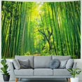 thumbnail image 4 of SHERONV Forest with Pathway Tapestry Rainforest Landscape Nature Tapestry Scenic Tree Wall Hanging Tapestry Natural Green Headboard Bedspread Tapestry for Room Decor  40x30inch, 4 of 6