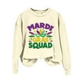 thumbnail image 4 of Tweang Womens Mardi Gras Tops Mardi Gras Sweatshirt for Women Purple Mardi Gras Shirt Skinny Jeans for Women Knit Tops for Women Thanksgiving Sweatshirts for Women Blazer Jackets for Women Beige Xl, 4 of 4