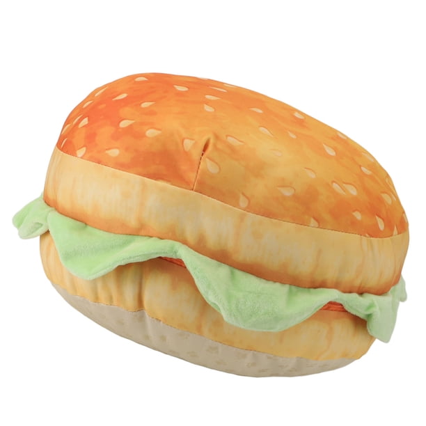 Almohada De Sofá, Cojín De Asiento Multiusos, Diseño Divertido De Hamburguesa De Color Vibrante Para El Hogar