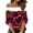 Red1, variant on Gkeoshab 2026 Women's Valentine's Day Off Shoulder Top Print Sleeveless Blouse with Fur Collar Romper Top Pink L