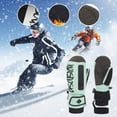 thumbnail image 2 of Ski-Gloves for Men Women, Winter Warm Mittens Water-Repellent Windproof for Cold Weather, Snowboarding, Driving,Cycling ,Color:Blue, 2 of 4