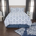 thumbnail image 2 of Rizzy Home BT4139 WHITE/INDIGO COTTON 30'S Printed King Three piece Beddings set., 2 of 7