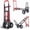 Red-Inflatable wheel, variant on Veeboto 1000LBS Hand Truck Dolly, 3-in-1 Heavy Duty Industrial Convertible Upright/Incline/Platform Form, Folding Climbable stairs Cart for Home, Office, Warehouse Yellow