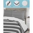 thumbnail image 4 of Boho Black Stripe Twin Size Down Alternative Comforter, Lightweight Comforter Quilt Bedding Set with Pillow Shams Abstract Geometric White Minimalist All Seasons Bed Comforter Duvet Insert 68"x86", 4 of 7