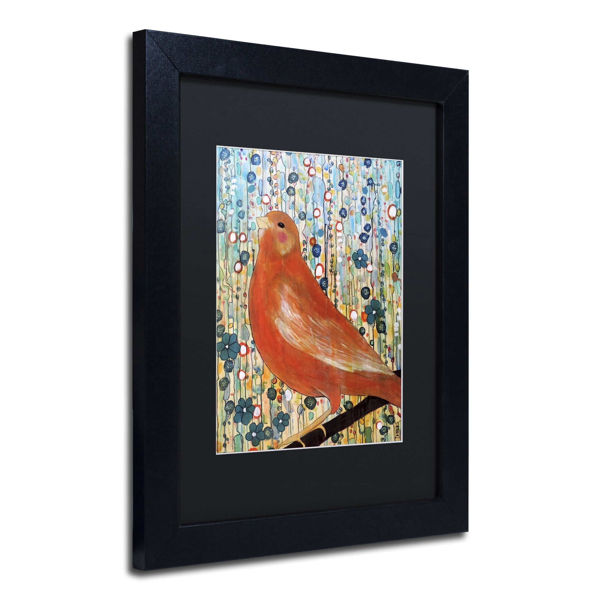 Sylvie Demers 'Serenade' Black Matted Framed Art