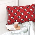 thumbnail image 4 of Balery Bulldog Red Funda de Cojín Estampada, Regalos para Mujeres, Regalos de Amor para Ella, Regalos para Novia o Esposa, Funda de Almohada-14"x20", 4 of 6