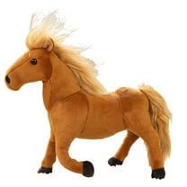 BESTSKY Horse Toys,32*26cm Cute Pony Toy Horse Stuffed Animal,Gentle Fabric Feel Playful Adjustable Legs Horse,Brown