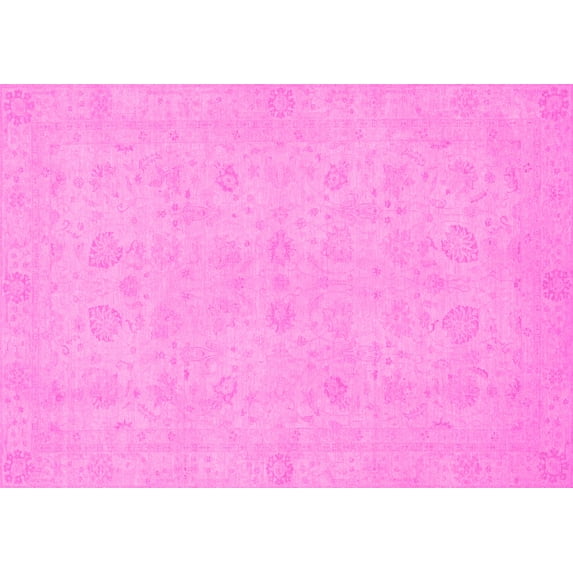 Ahgly Company Indoor Rectangle Abstract Pink Modern Area Rugs, 5' x 8'
