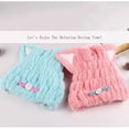thumbnail image 5 of 2 uds toalla de microfibra de secado rápido para niños y niñas, toalla para el cabello para niños, gorro envuelto, herramienta de baño, turbante para el cabello, azul y rosa, 5 of 5