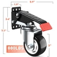 thumbnail image 2 of Ruedas para banco de trabajo SPACEKEEPER, 400 kg, 3 pulgadas, paquete de 4, 2 of 7