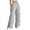 Gray, variant on Women Y2K Bow Wide Leg Pants Baggy Sweatpants Comfy Lightweight Streetwear Patchwork Elastic Waist Baggy Wide Leg Pant with Pockets L