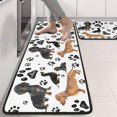 thumbnail image 2 of Kitchen Rugs Sets Of 2,Dachshund Footprint Anti Fatigue Kitchen Mat Rugs Non Slip Washable,Decorative Kitchen Floor Mats for Kitchen,Sink,Laundry,17"x47"+17"x47", 2 of 5