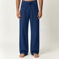 thumbnail image 3 of MYAOYI Mens Relaxed Fit Straight Leg Jeans Washed Denim Trousers, 3 of 8